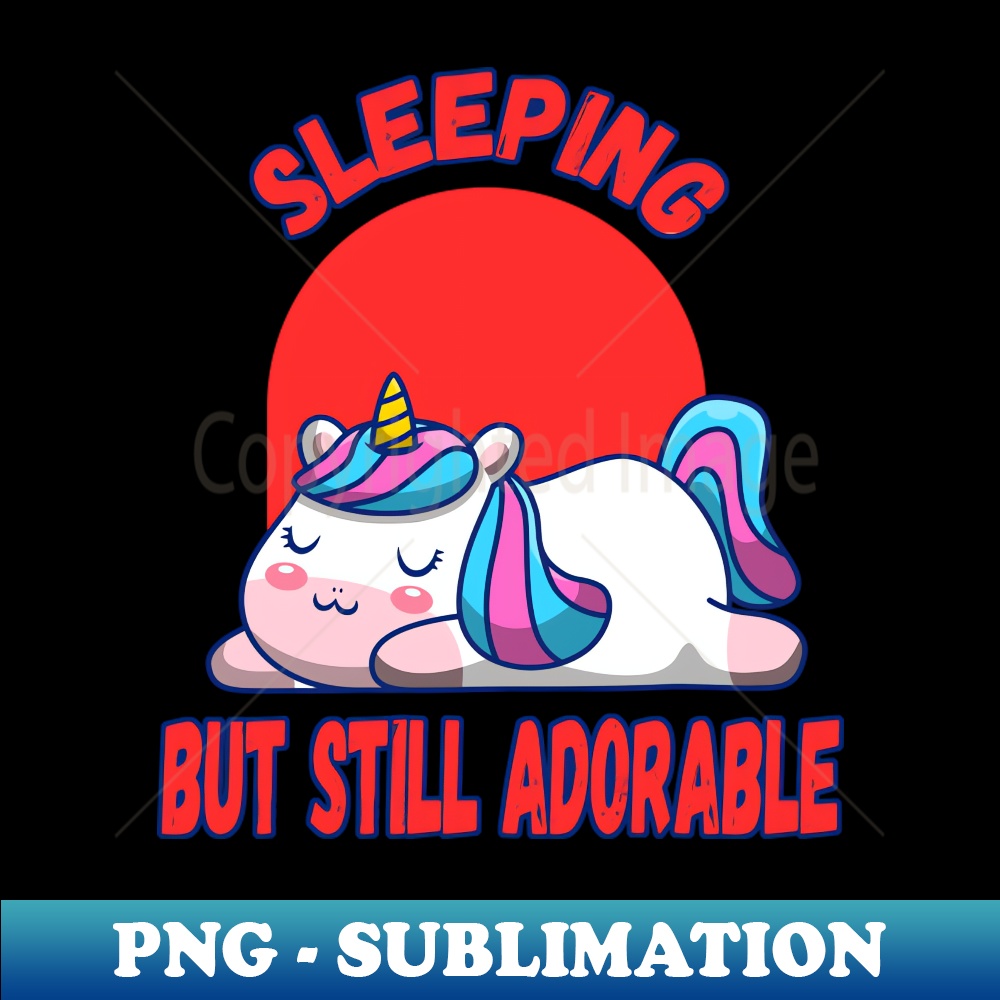 kawaii sleeping unicorn PNG Transparent Sublimation File Inspire Uplift