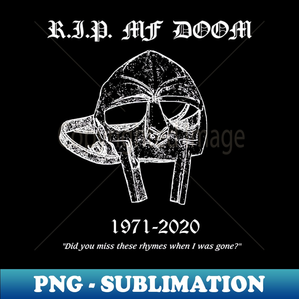 RIP MF DOOM - Creative Sublimation PNG Download - Perfect fo | Inspire ...