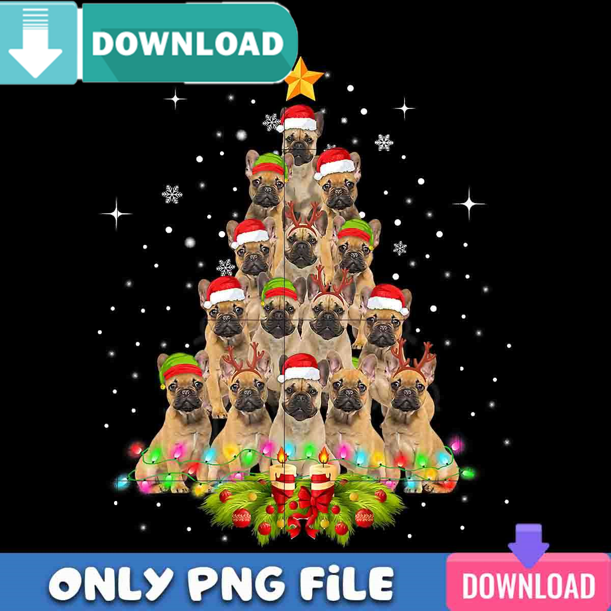 French Bulldog Tree PNG Perfect Files Design Download | Inspire Uplift