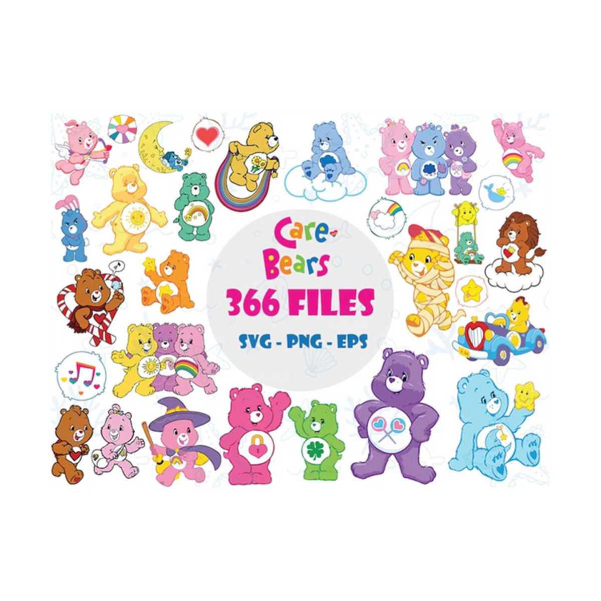 Care Bears Bundle Svg, Care Bears Svg, Care Bears Characters