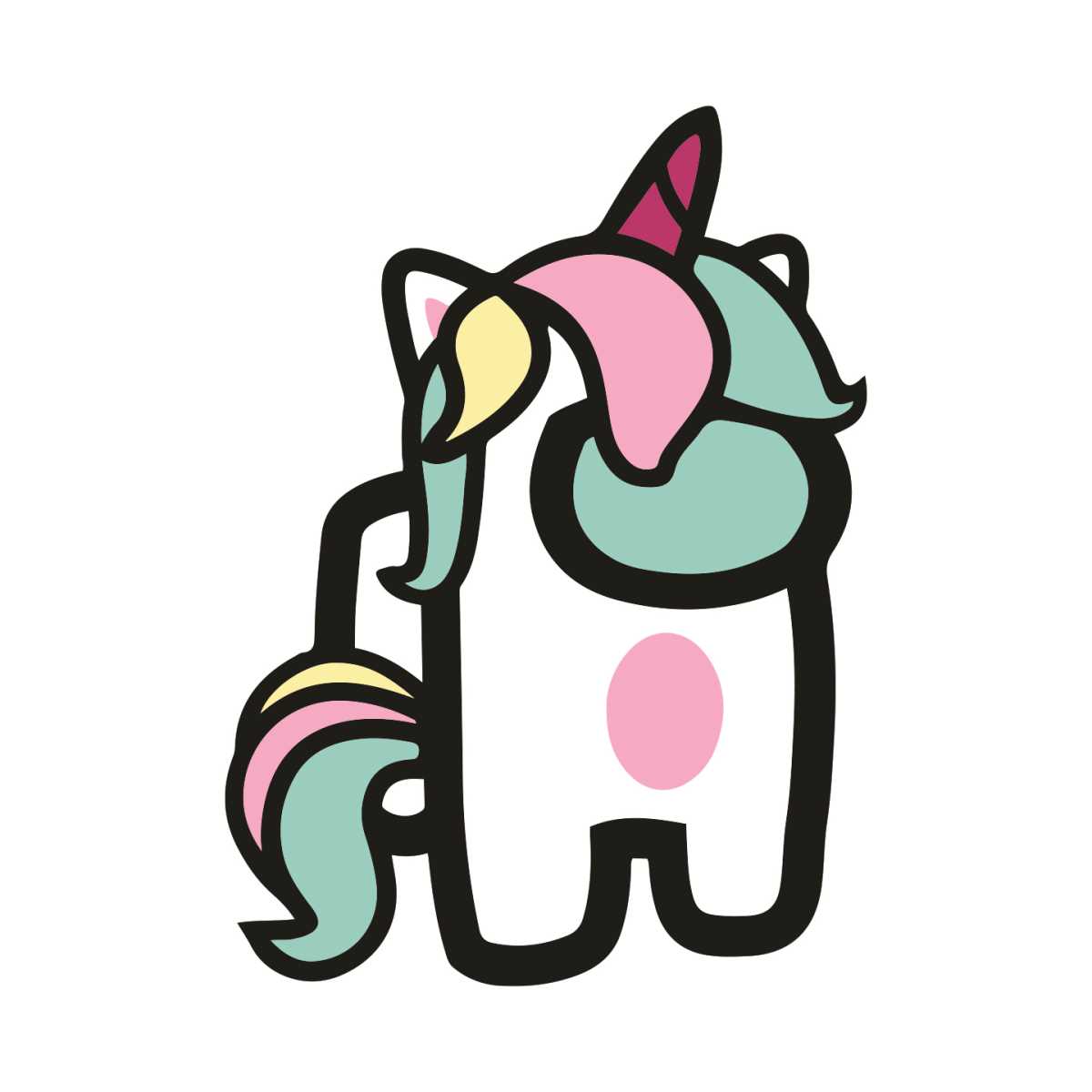 Among Us Unicorn Svg, Valentine Svg, Among Us Svg, Unicorn S | Inspire