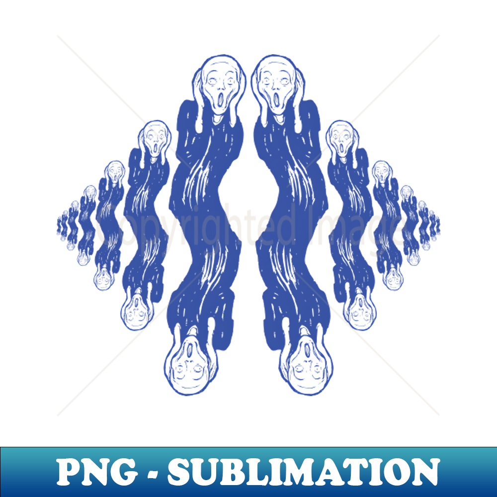 The Scream Blue Diamond Argyle Like Pattern - PNG Transparen | Inspire ...