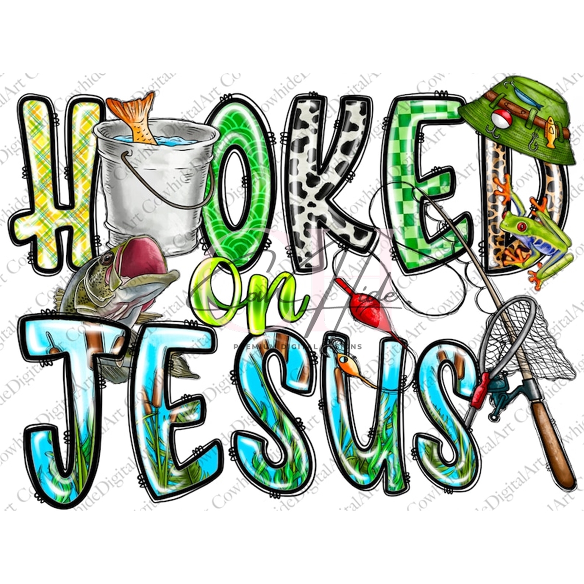 Hooked On Jesus Png, Fishing PNG, Christian PNG, Western, Le - Inspire ...