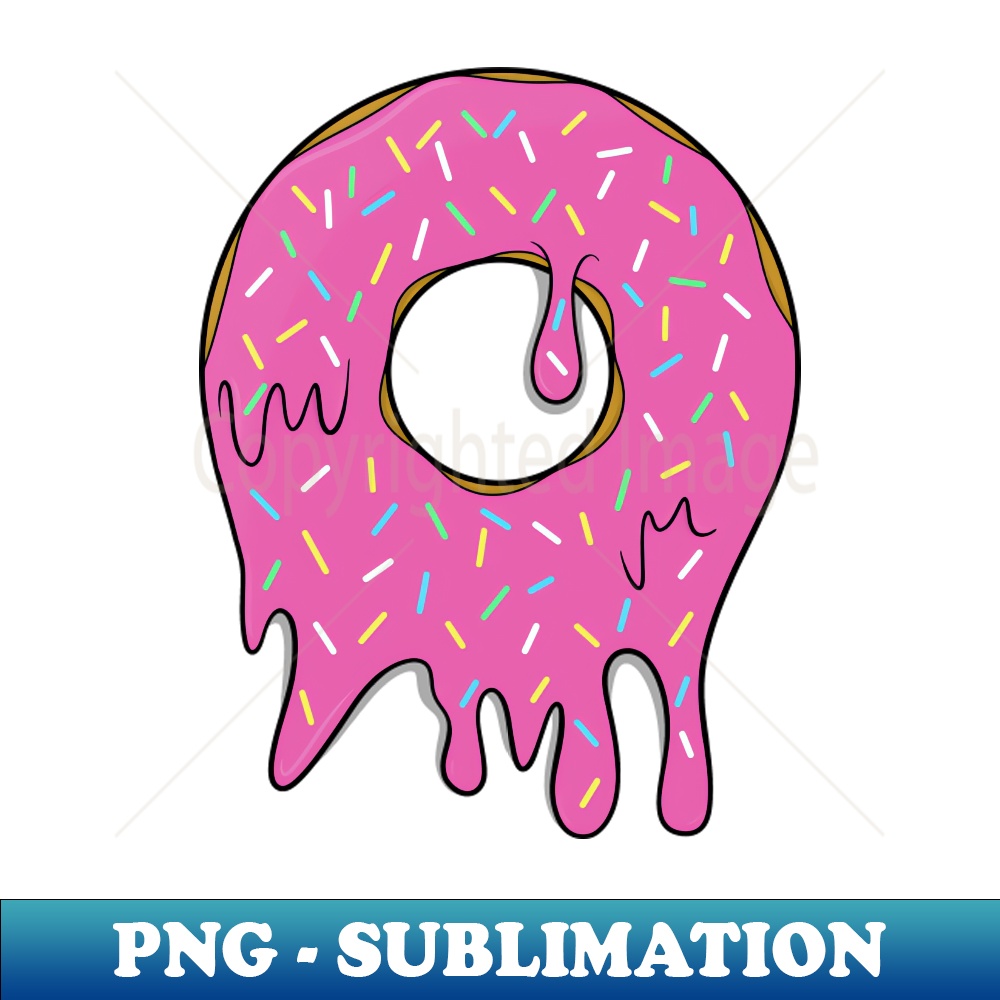 Melting Sprinkle Donut PNG Transparent Sublimation File Inspire