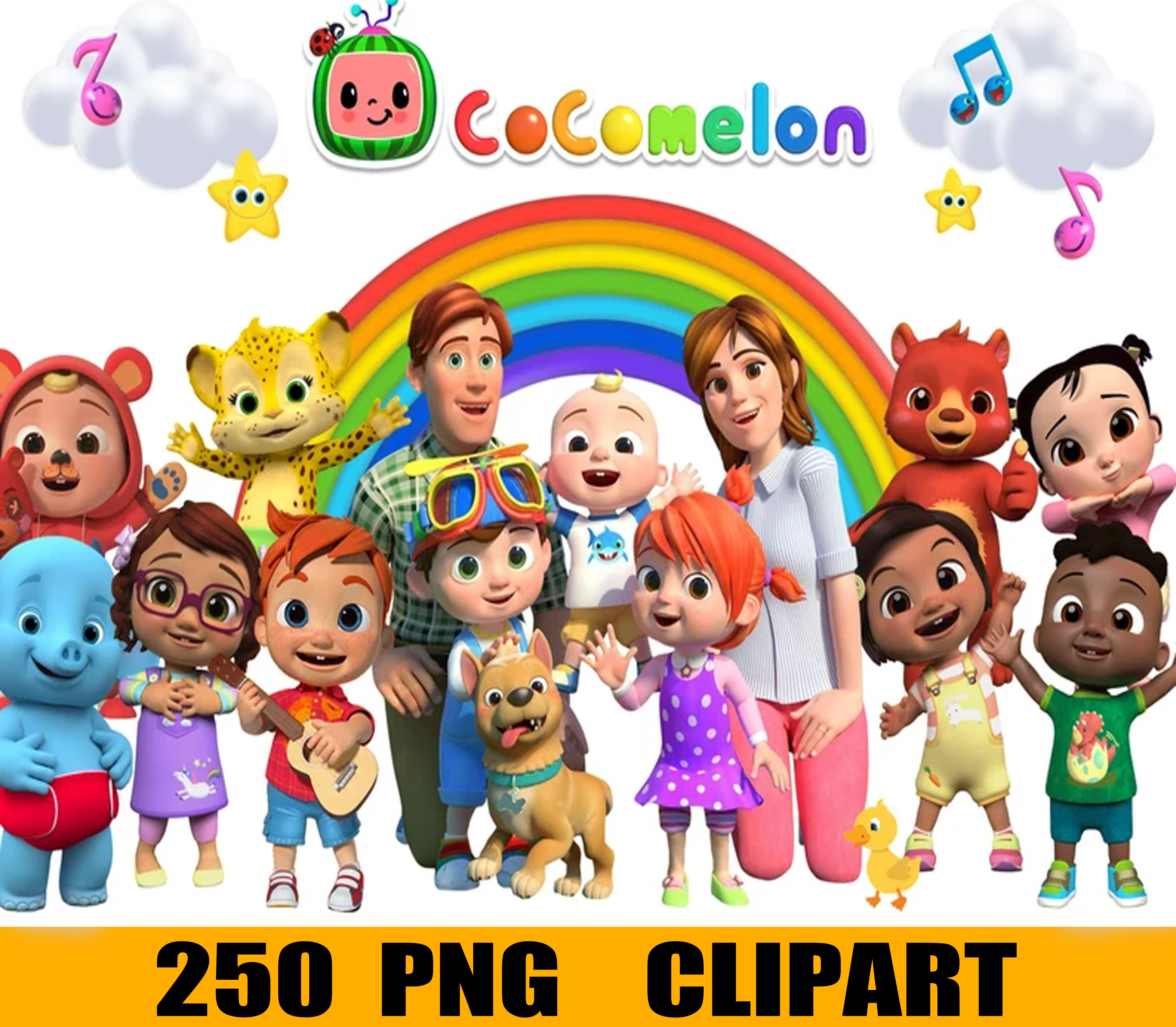 250 Cocomelon Bundle Birthday Family Png Cocomelon Png Coc Inspire 