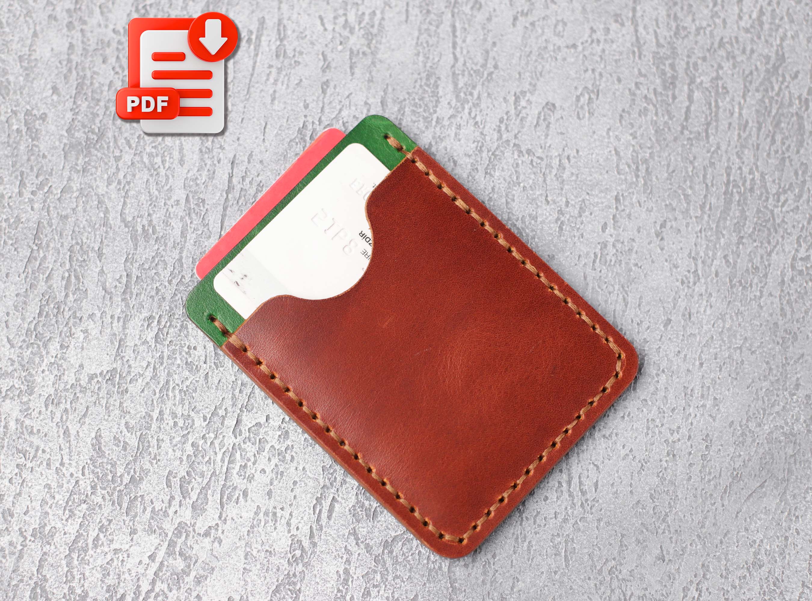 Vertical Card Holder Pattern, Pattern For Wallet, Template C Inspire