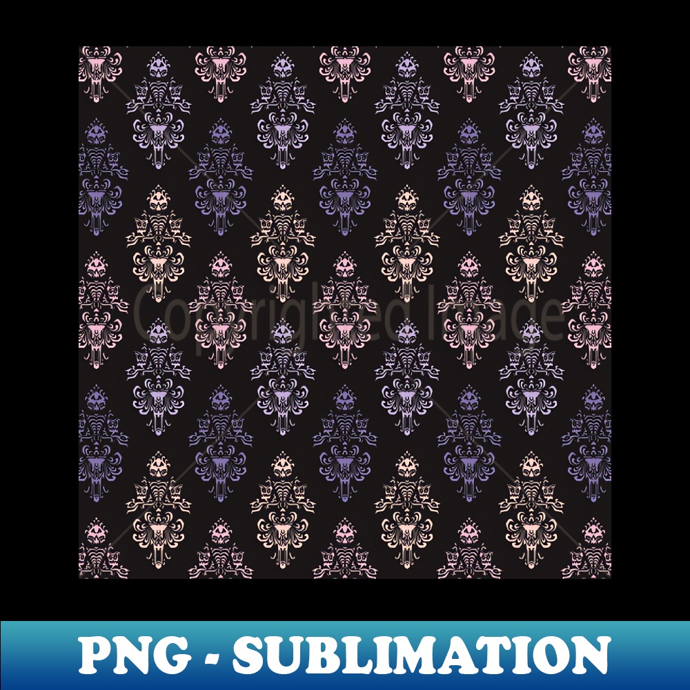 Pastel Haunted Mansion Wallpaper Pattern - PNG Transparent S | Inspire