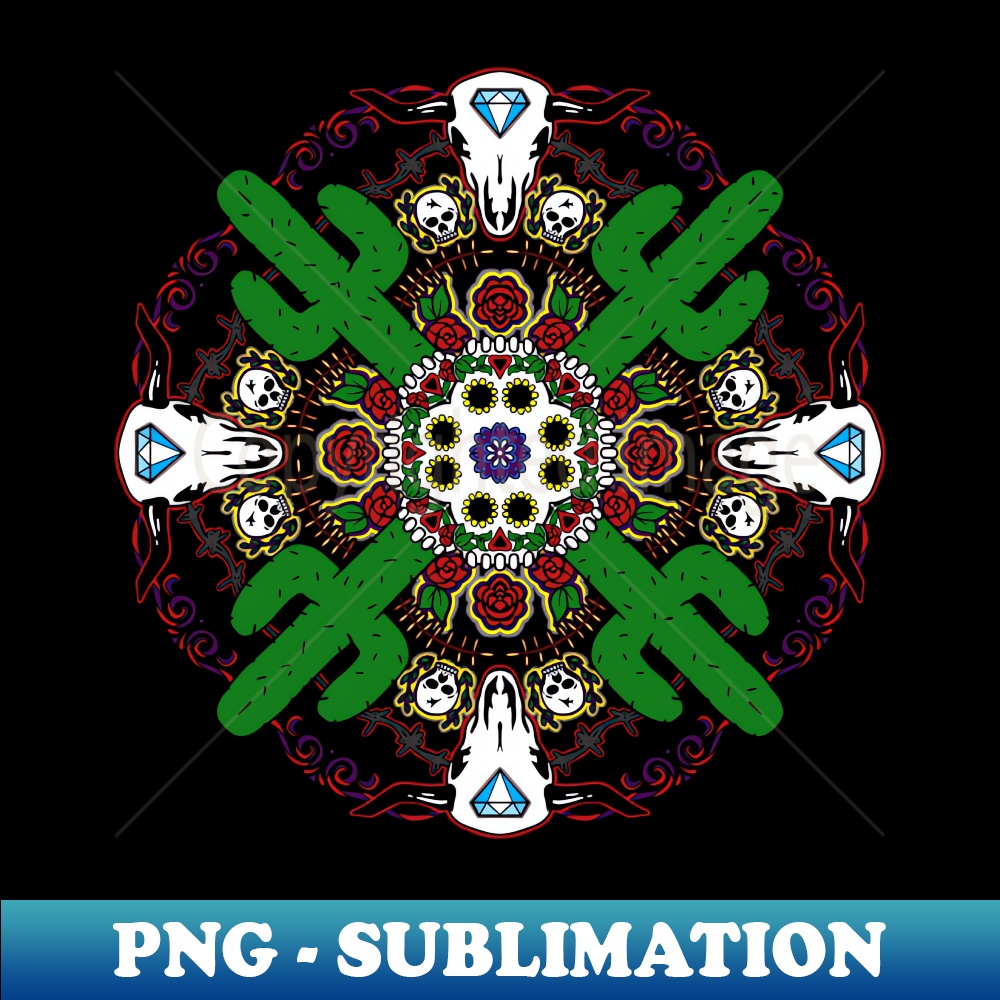 Dia De Los Muertos Day of the Dead Mandala - PNG Transparen | Inspire ...