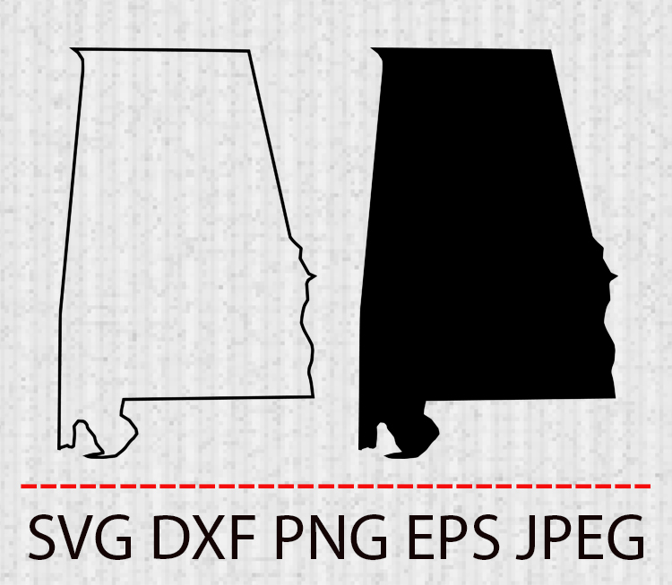 Alabama Vector File Alabama SVG,PNG,EPS Cameo Cricut Design Template Stencil Vin | Inspire ...