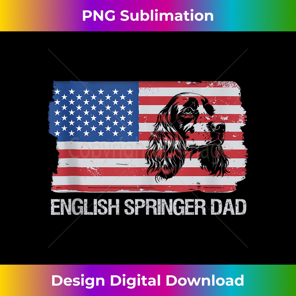 Springer Dad English Springer Dad USA Flag English Springer Spaniel Dog T | Inspire ...