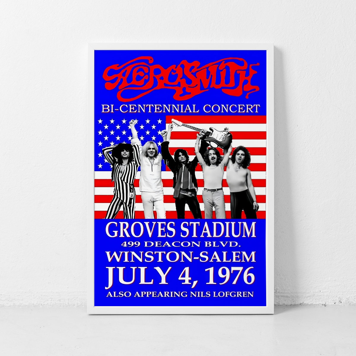 Aerosmith Music Gig Concert Poster Classic Retro Rock Vintag | Inspire ...