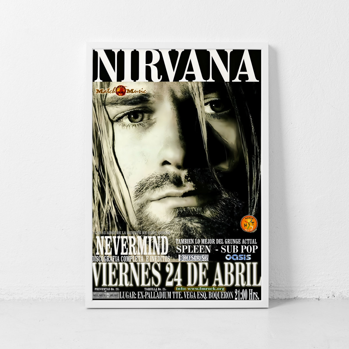 Nirvana Music Gig Concert Poster Classic Retro Rock Vintage | Inspire ...