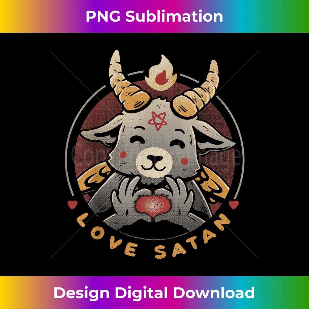 Love Satan Funny Demon Occult Satanic Goat Cute Baph - Edgy | Inspire ...