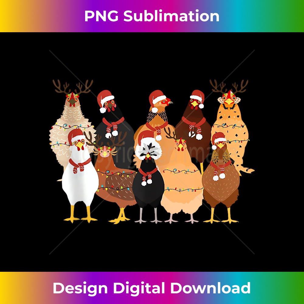 Chicken Christmas Lights Farm Animal Christmas Funny Chicken Inspire