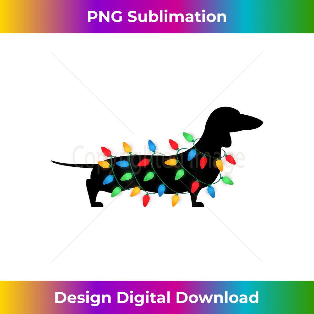 Christmas Lights Wiener Dachshund Dog L - Innovative PNG Sub - Inspire ...