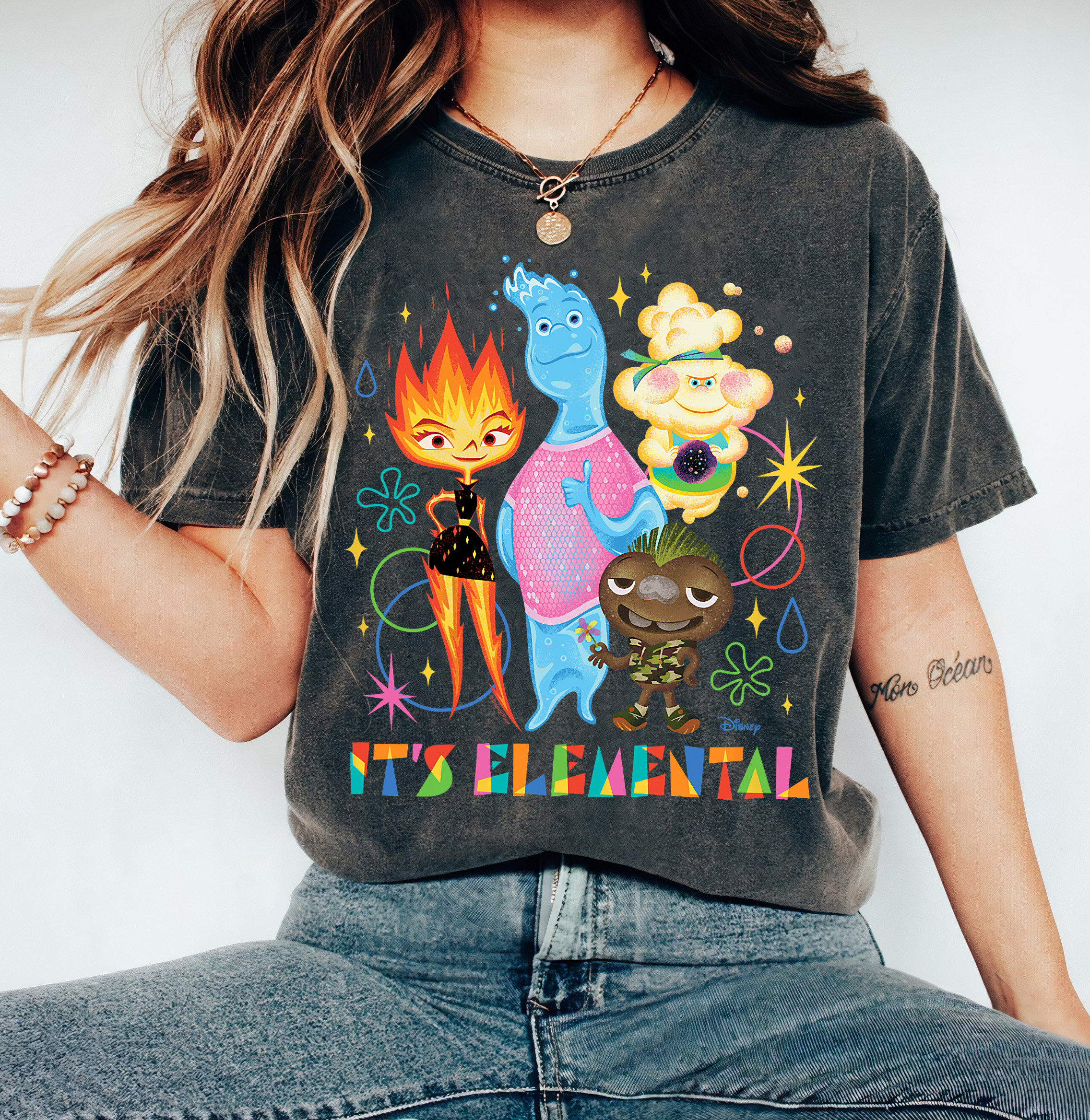 Disney Pixar Its Elemental TShirt, Elemental Ember And Wade | Inspire ...