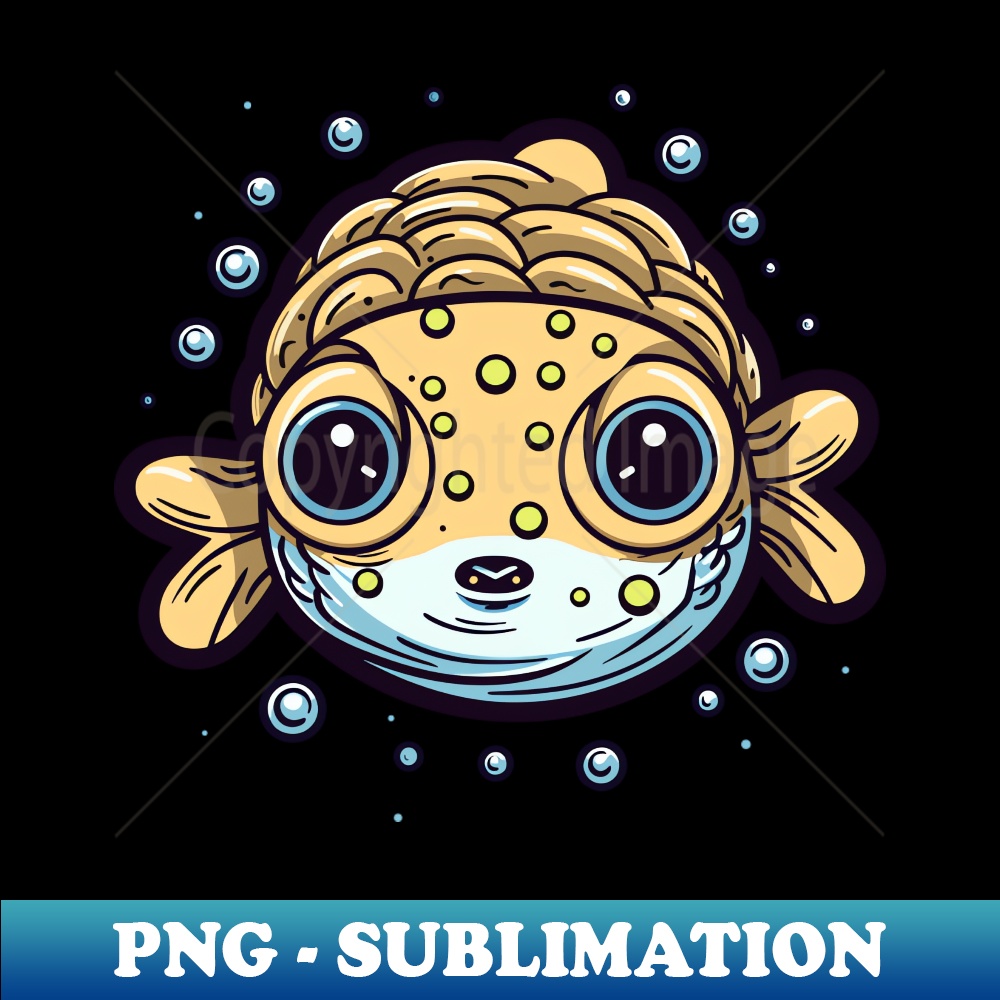 Kawaii Pufferfish Graphic Design Spreading Joy with Every St Inspire