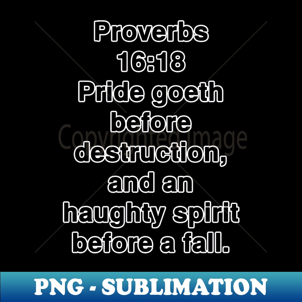 Proverbs 1618 King James Version KJV Bible Verse Typography | Inspire ...
