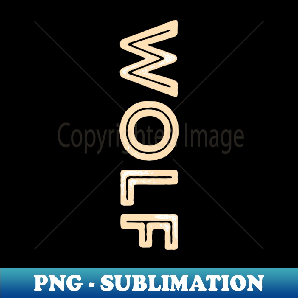 Rustic Capital Letters Word WOLF in Cream - Exclusive Sublim - Inspire