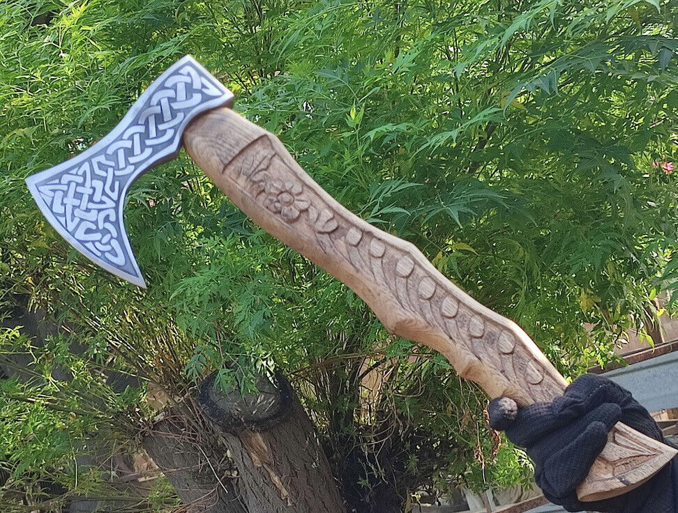 Custom Handmade Carbon Steel Viking Axe NORSE Axe Throwing N Inspire