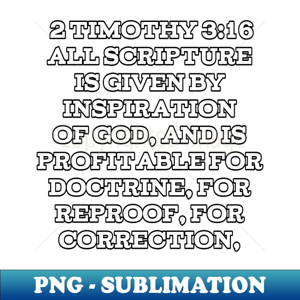 2 Timothy 316 King James Version KJV Bible Verse Typography | Inspire ...