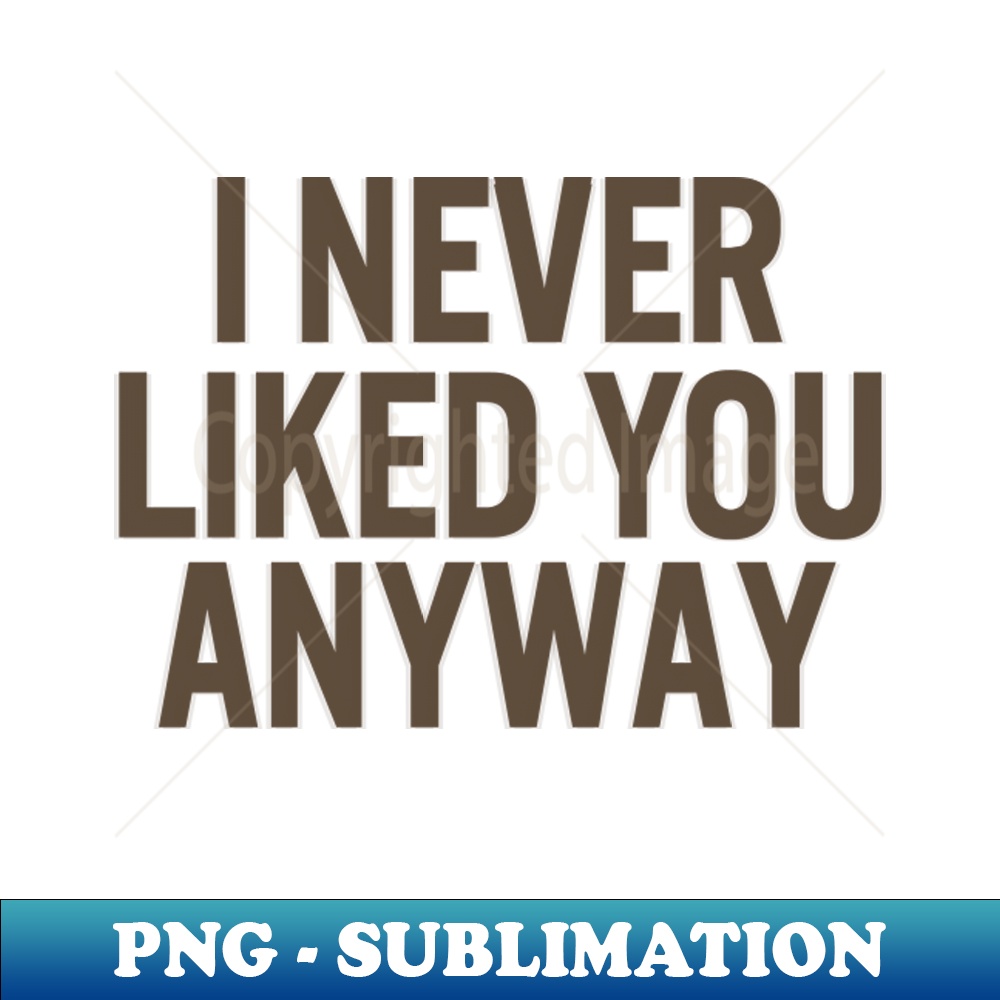 i never liked you anyway - Premium PNG Sublimation File - Re - Inspire