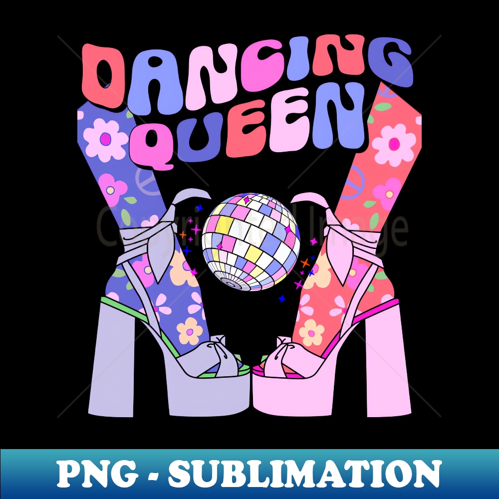 Dancing Queen Disco Ball Retro Groovy Vibes - Stylish Sublim - Inspire ...