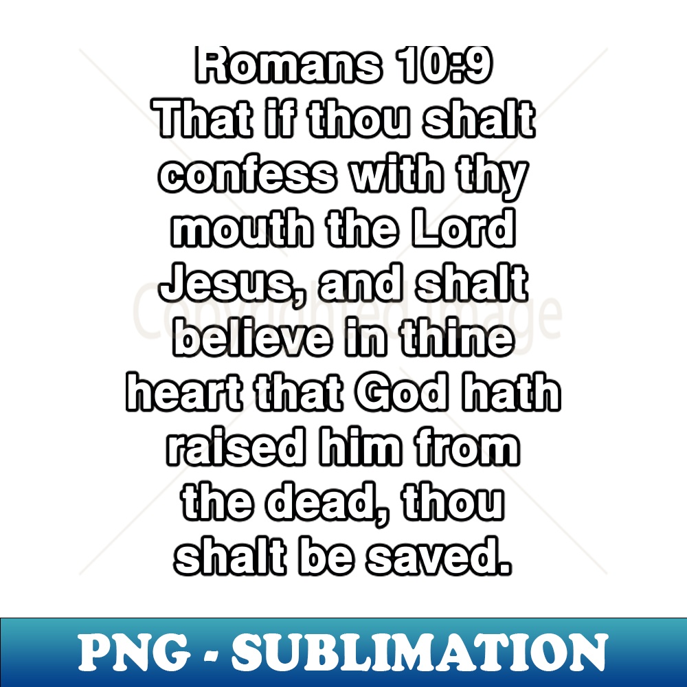 Romans 109 King James Version KJV Bible Verse Typography Inspire Uplift Romans 109 king james version kjv bible verse typography inspire uplift