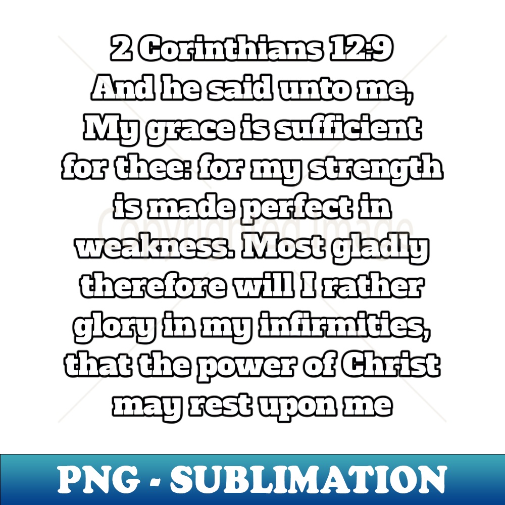 2 Corinthians 129 King James Version Bible Verse Typography | Inspire ...