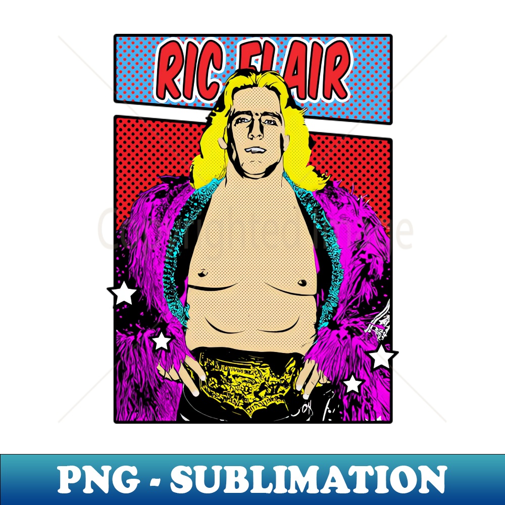 Ric Flair Pop Art Comic Style - Creative Sublimation PNG Dow | Inspire ...