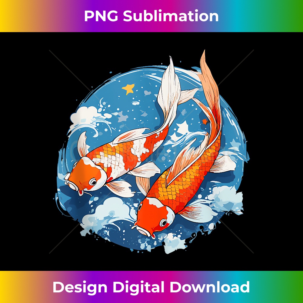 Vintage Koi Karpfen Tank Top - Graffiti Nishikigoi Fisch Design T-Shirt Für Herren Und Damen