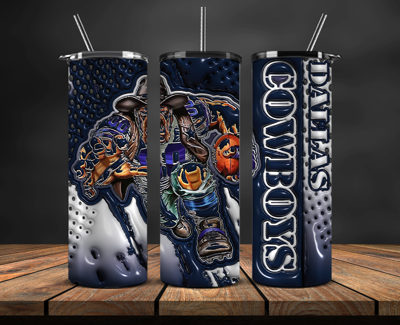 Cowboys Tumbler Wrap , 3D Nfl Tumbler Wrap, Nfl Mascot Tumbl | Inspire ...