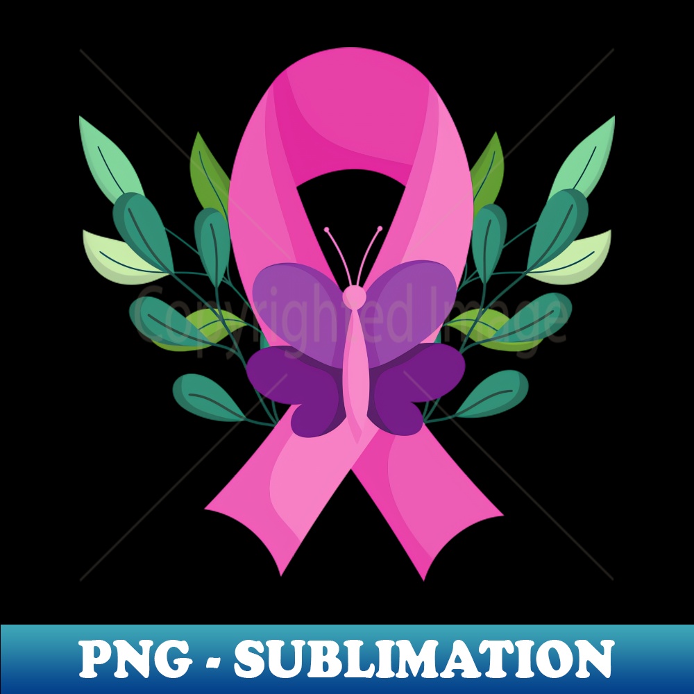 Breast Cancer Ribbon - Artistic Sublimation Digital File - S | Inspire ...