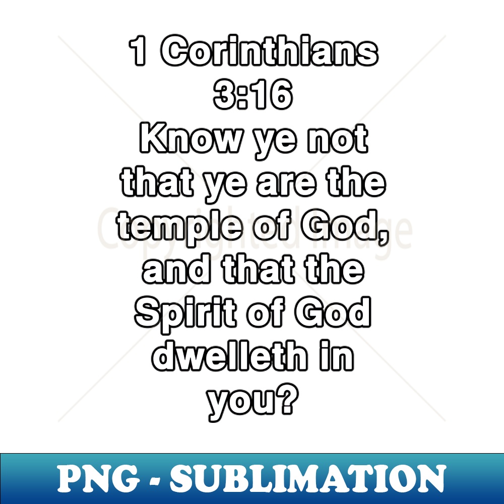 1 Corinthians 316 King James Version Kjv Bible Verse Typogr Inspire