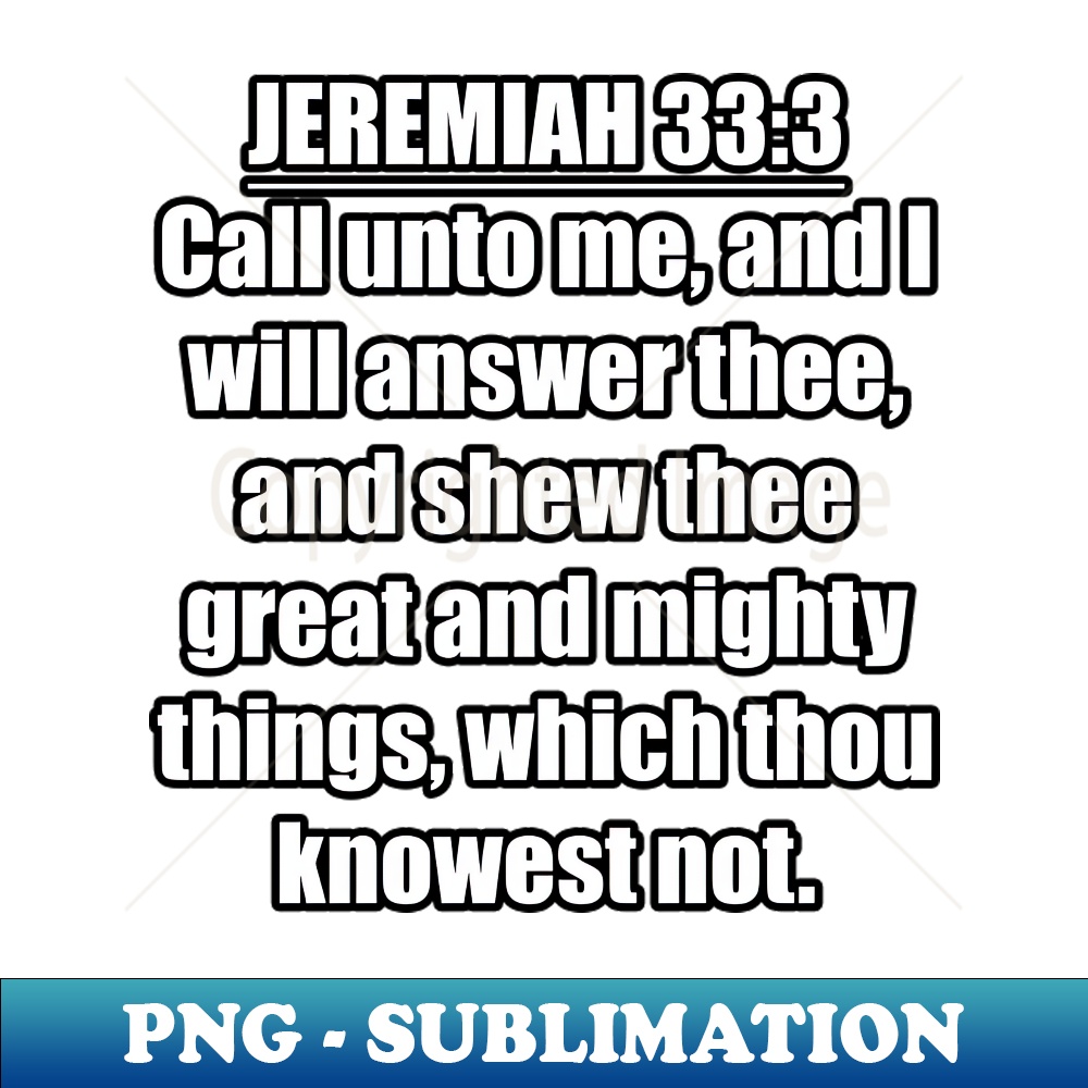Jeremiah 333 King James Version KJV Bible Verse Typography - | Inspire ...