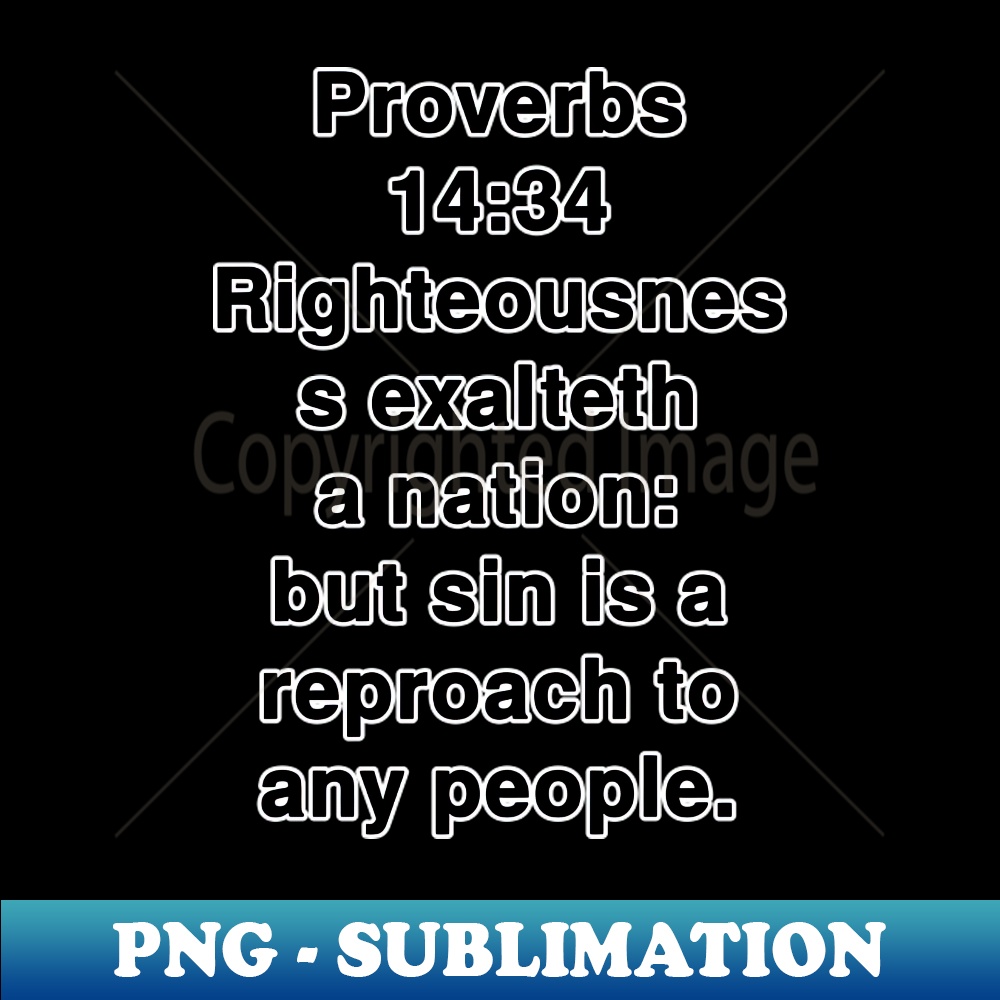 Proverbs 1434 King James Version KJV Bible Verse Typography | Inspire ...