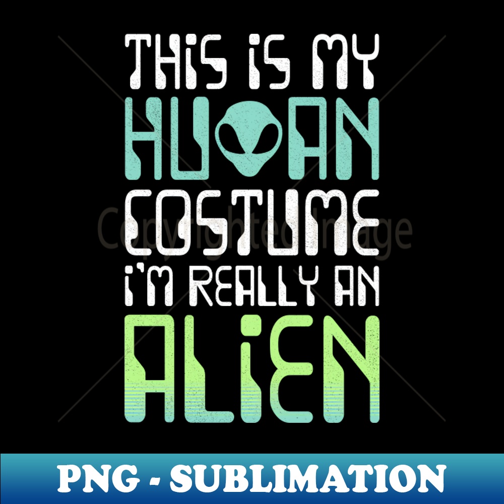Funny weird my human costume alien halloween professional inspire
