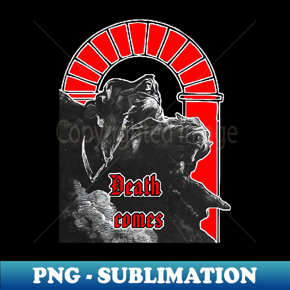 Death rides on a horse and brings his very sharp scythe - Hi | Inspire ...