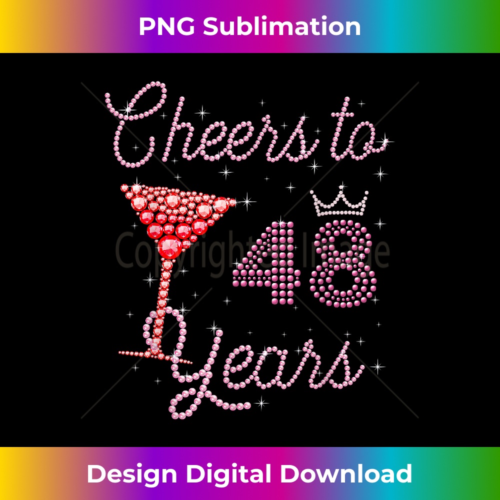 Cheers To 48 Years 48th Birthday 48 Years Old Bd - Urban Sub - Inspire ...