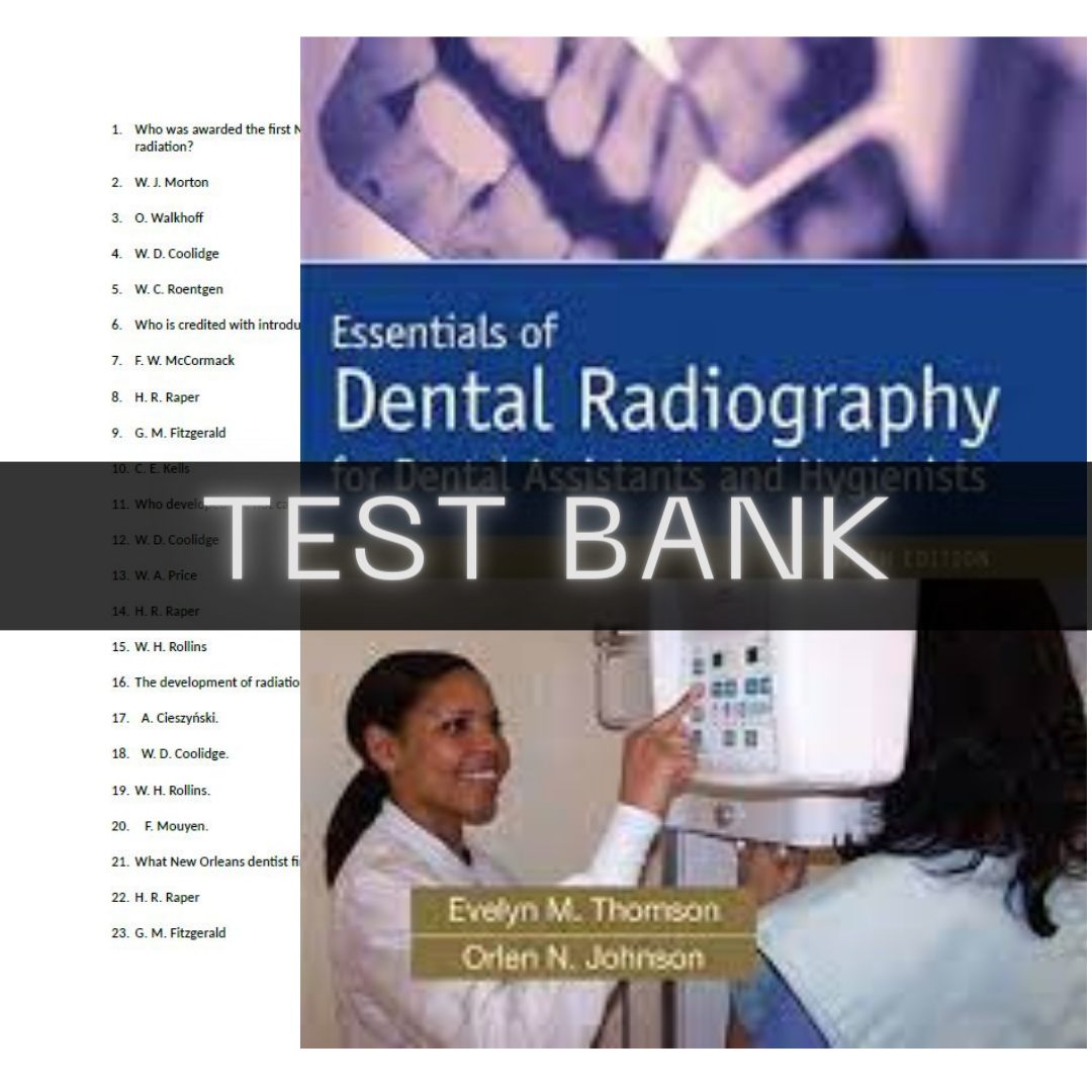 Latest 2023 Essentials of Dental Radiography 9th Edition Eve Inspire