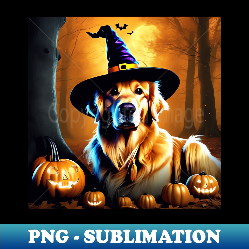 Golden Retriever Halloween - Creative Sublimation PNG Downlo - Inspire ...