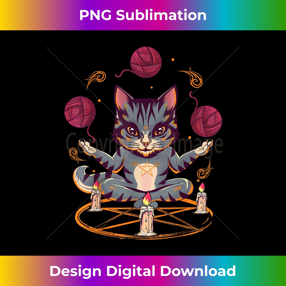 Evil Yarn Juggling Black Cat Devil Occult Satanic Penta - Ti - Inspire ...