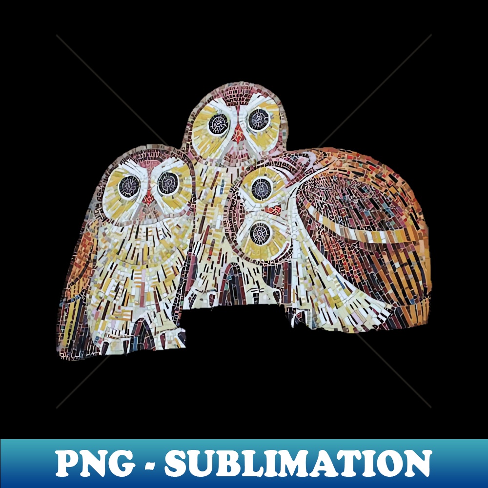 Three Small Owls Detailed Vector In Art Nouveau Style - Mod | Inspire ...