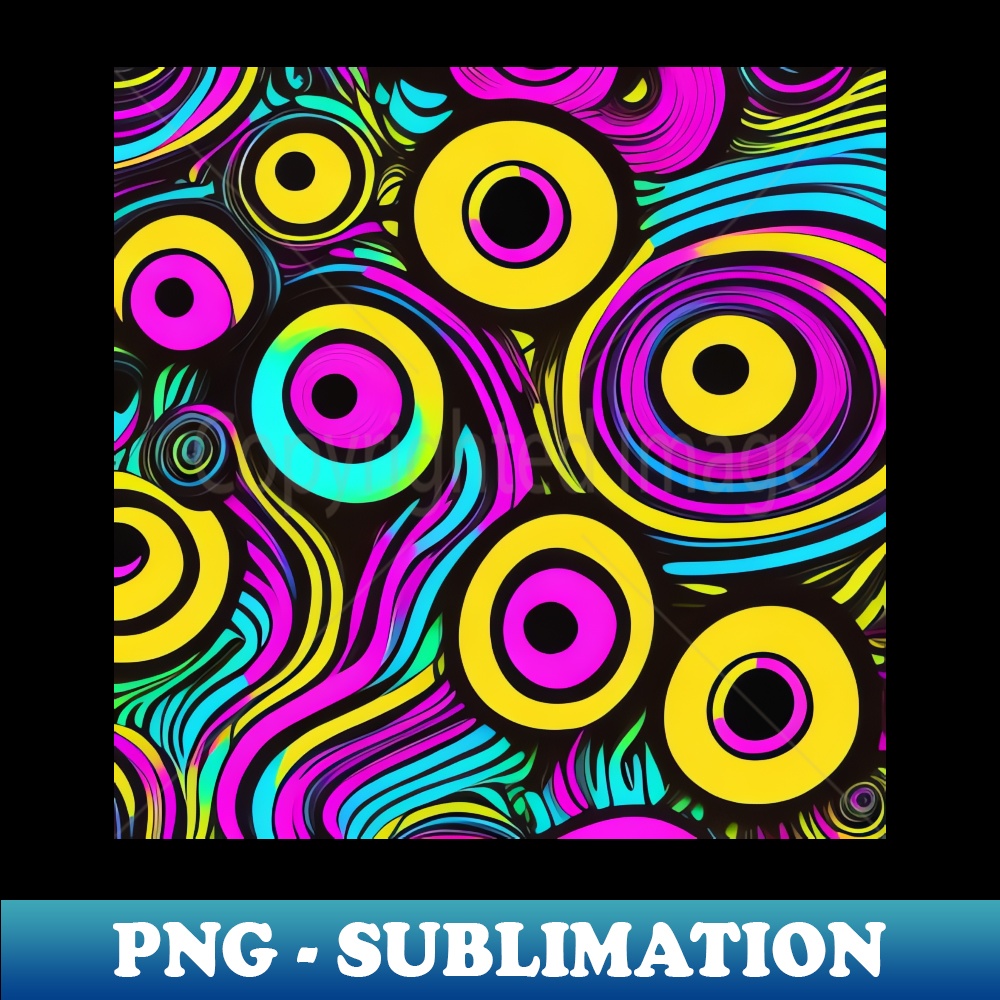 Dynamic Neon Fusion Swirling Patterns on Psychedelic Smileys | Inspire ...