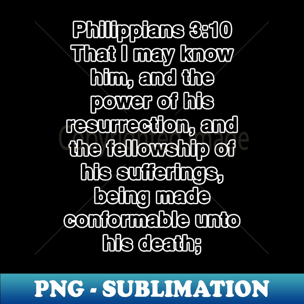 Philippians 310 King James Version KJV Bible Verse Typograp - Inspire ...