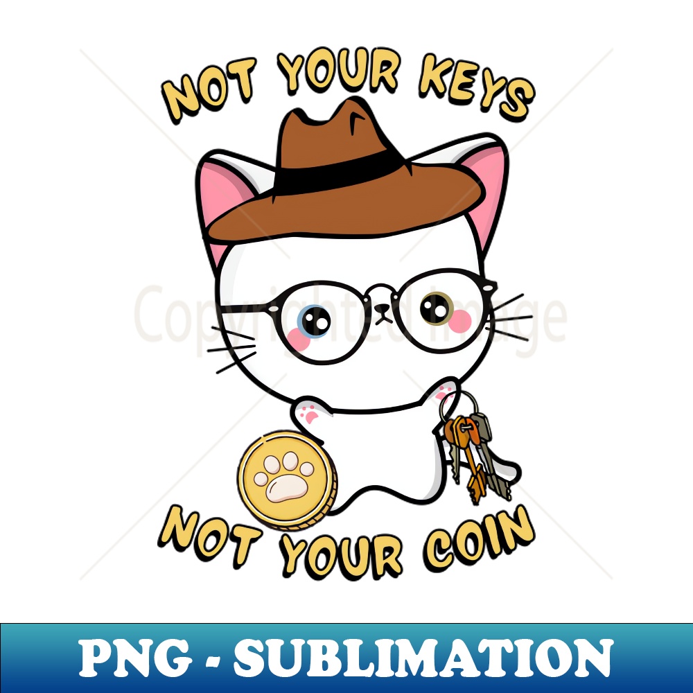 not your keys not your coin angora cat - Exclusive PNG Subl | Inspire ...