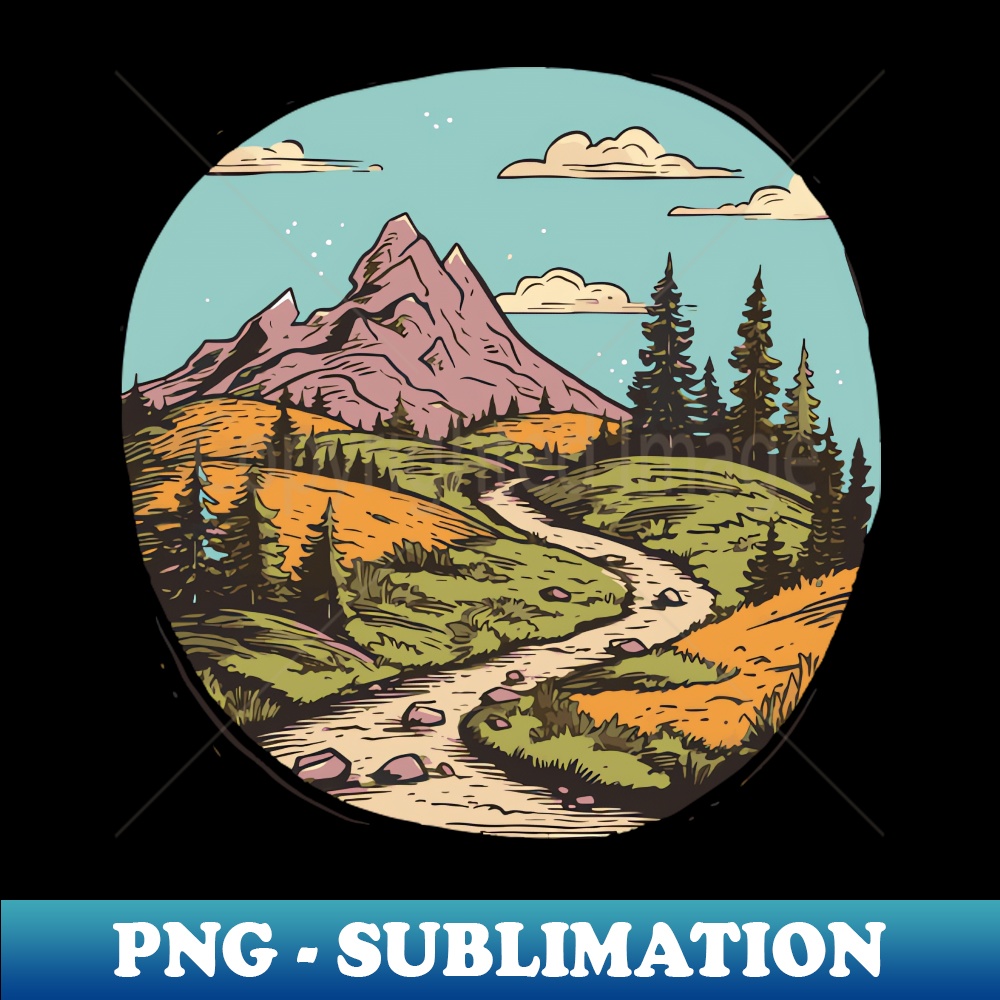 Beautiful Hiking Trail Illustration - PNG Transparent Sublim | Inspire ...