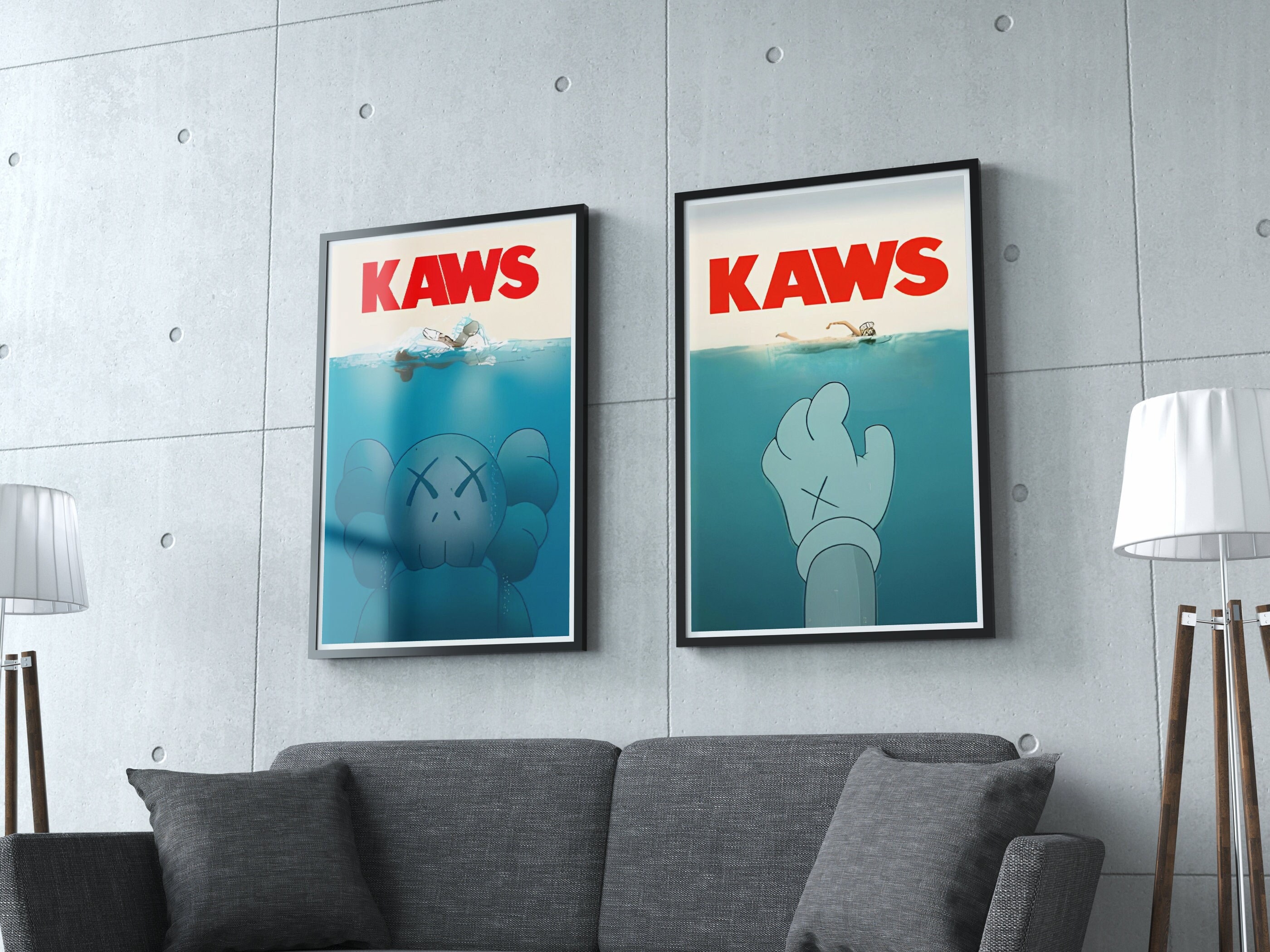 Hype Beast Kaws Poster Set of 2 Hypebeast Figure Printable W | Inspire ...