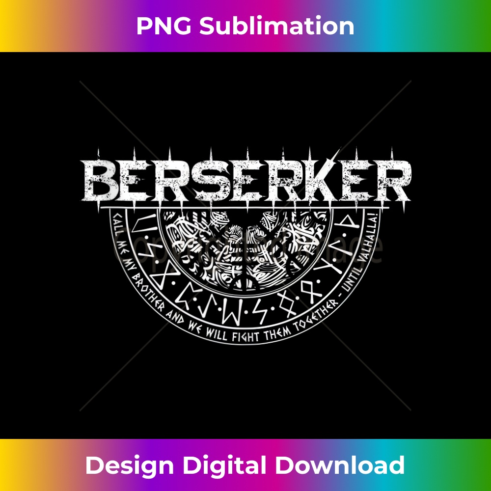 Viking Berserker With Runes And Vegvisir Compass Tank T - Fu | Inspire ...