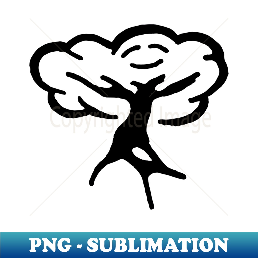 Happy Tree With Smiley Doodle Art PNG Transparent Sublimat Inspire